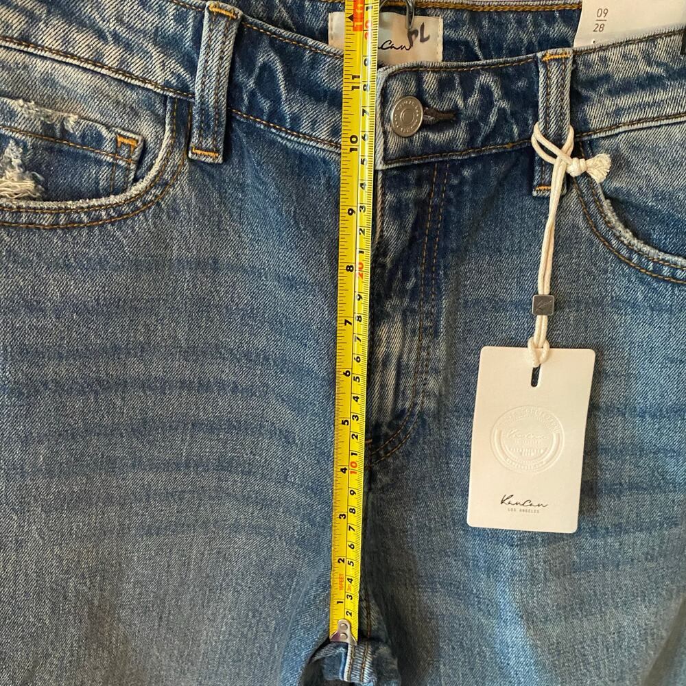 NWT KanCan Barrel Leg High Rise Horseshoe Fit Jeans Medium Wash Women's 9 / 28 - Picture 12 of 13